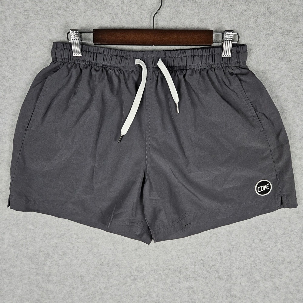 Cove (Men's 34) Gray 5" Trunks Athletic Shorts Stretch Gym Drawstring Running